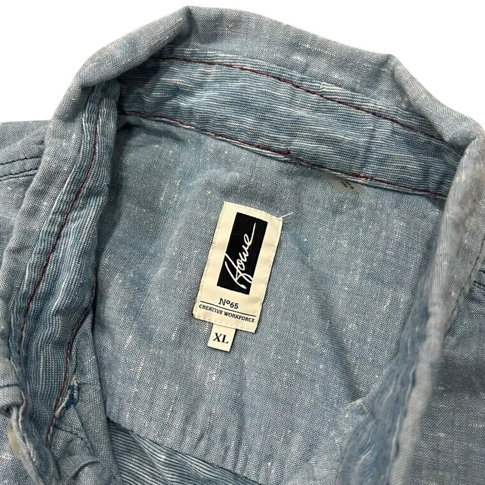 Howe Blue Heather Multimedia Button Down Shirt XL
